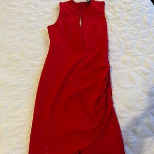 Red cocktail dress